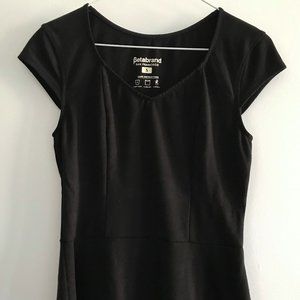 Betabrand - Cap Sleeve Peplum Top - black